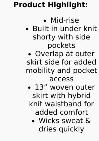 Women's Pickleball Printed Skort