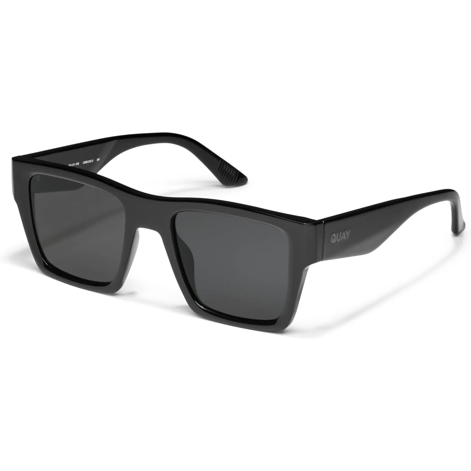 QUAY AUSTRALIA Fast Lane Male Sunglasses - Oversized Square Plastic Frames, CR-39 Lenses, Lightweight Fashion Sunnies with PC Components & Cleaning Cloth for All-Day Wear, Men's Sunglasses, Full Rim