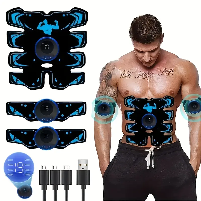 Home Fitness Equipment, USB Rechargeable Abdominal Training Belt, Portable Workout Accessory, Body Shaping Tool, Stim Tool, Stomach Body Sculpting Tool, Rechargeable Wellness Belt