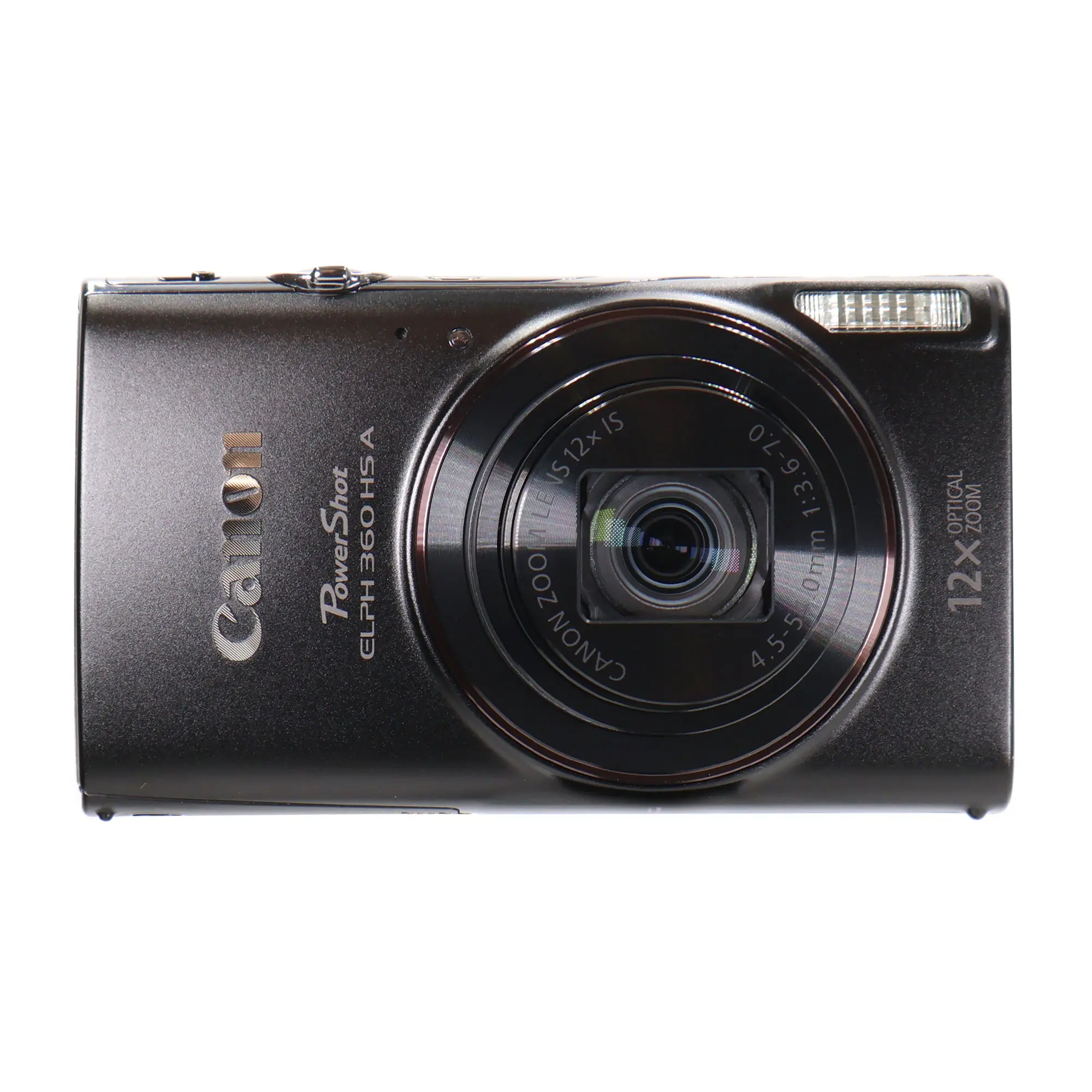 Canon PowerShot ELPH 360 HS Handheld Digital Camera (Black) - Compact Lens, Intuitive Buttons, Portable Mobile Device, Full Hd