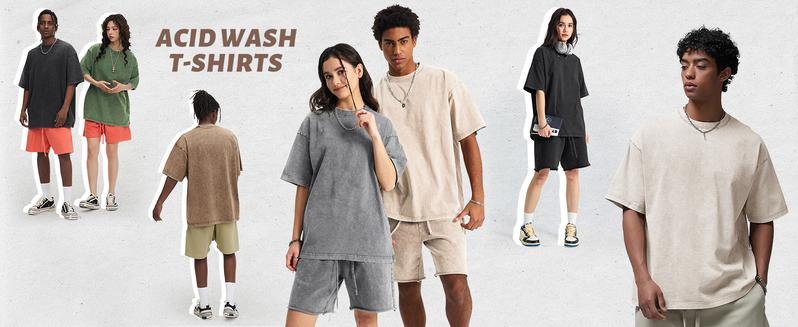 Arssm 4-Pack Unisex Oversized T-Shirts – Acid Wash Vintage Loose Fit Heavyweight Cotton Tees, Baggy Streetwear Tops for Men & Women