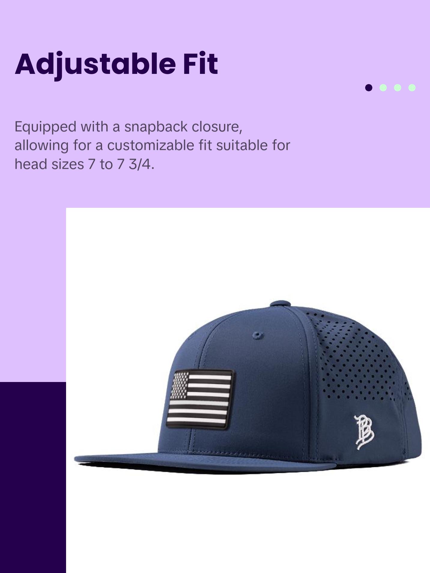 Vintage Old Glory Flat Brim Performance Hat