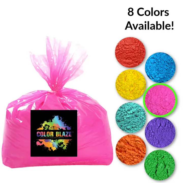 Color Blaze - 5lb Holi Color Powder - Red, Orange, Yellow, Green, Teal, Blue, Purple, Pink - Festivals, Color Runs,  Birthday Parties