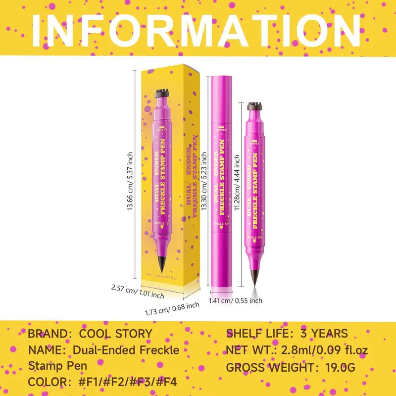 Product Introduction of Waterproof Freckles Pen: Faux Freckle Stamp and Fine Tip Eyeliner for Realistic, Long-Lasting Freckles and Effortless Makeup, Perfect for Daily Wear and Cosplay 9