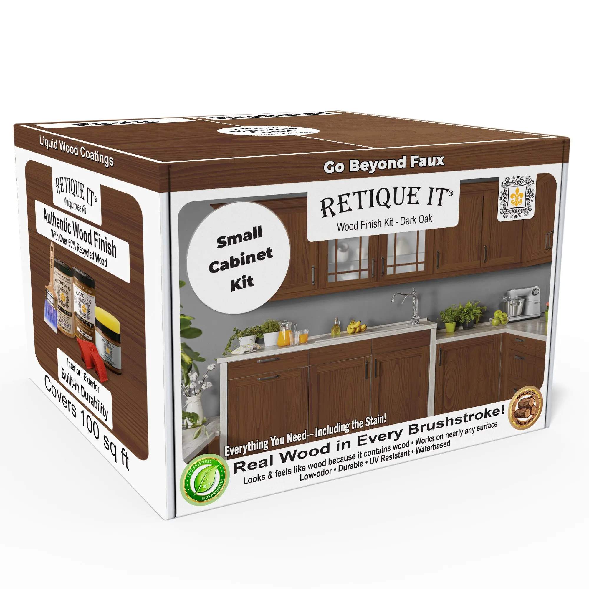 Wood'n Cabinet Kit (12 Door / Grained) - Dark Oak