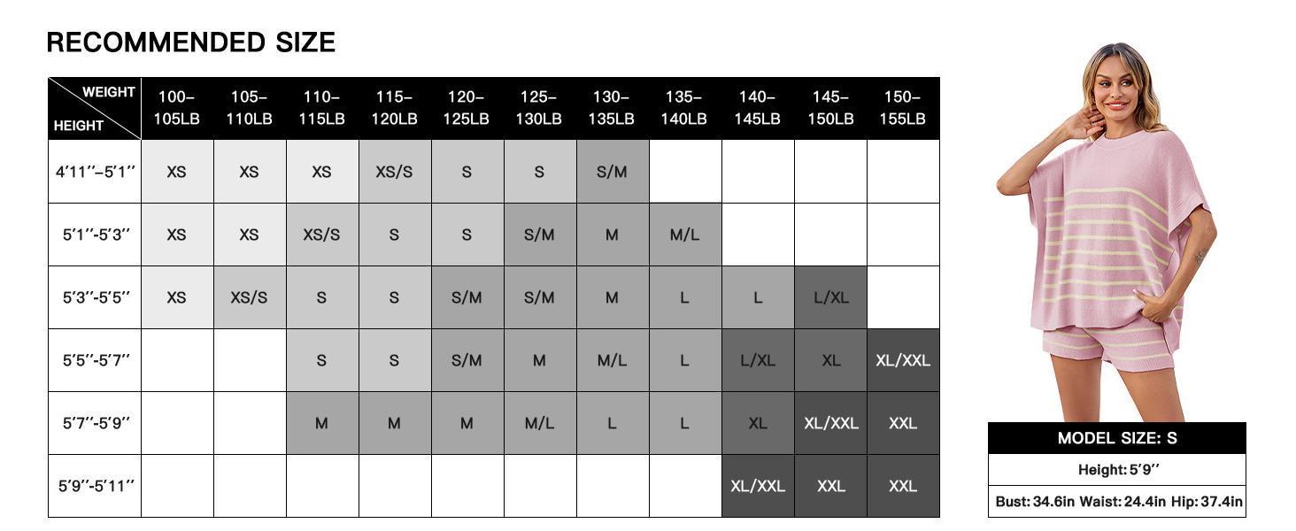 Imily Bela Women's Striped 2 Piece Outfits Oversized Batwing Short Sleeve Tops High Waisted Shorts Summer Knit Lounge Short Sets