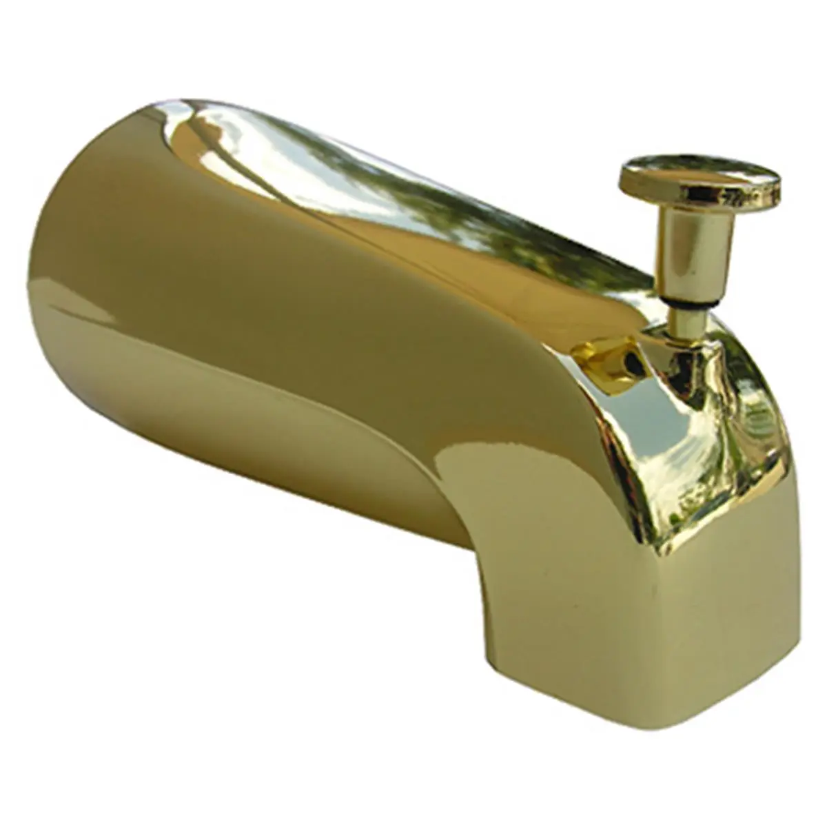 212 MAIN Polished Brass Universal Tub Diverter Spout, Bathroom Fixture Accessory, Tub Faucet