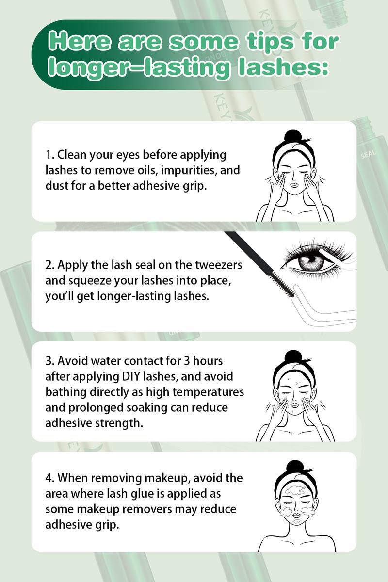 KEYYOU DIY Cluster Lashes Volume Waterproof Long-Lasting Lash Extension D Curl 8-18MIX Eyelash Extensions Cosmetic Makeup TikTok Shop FebruaryFaves