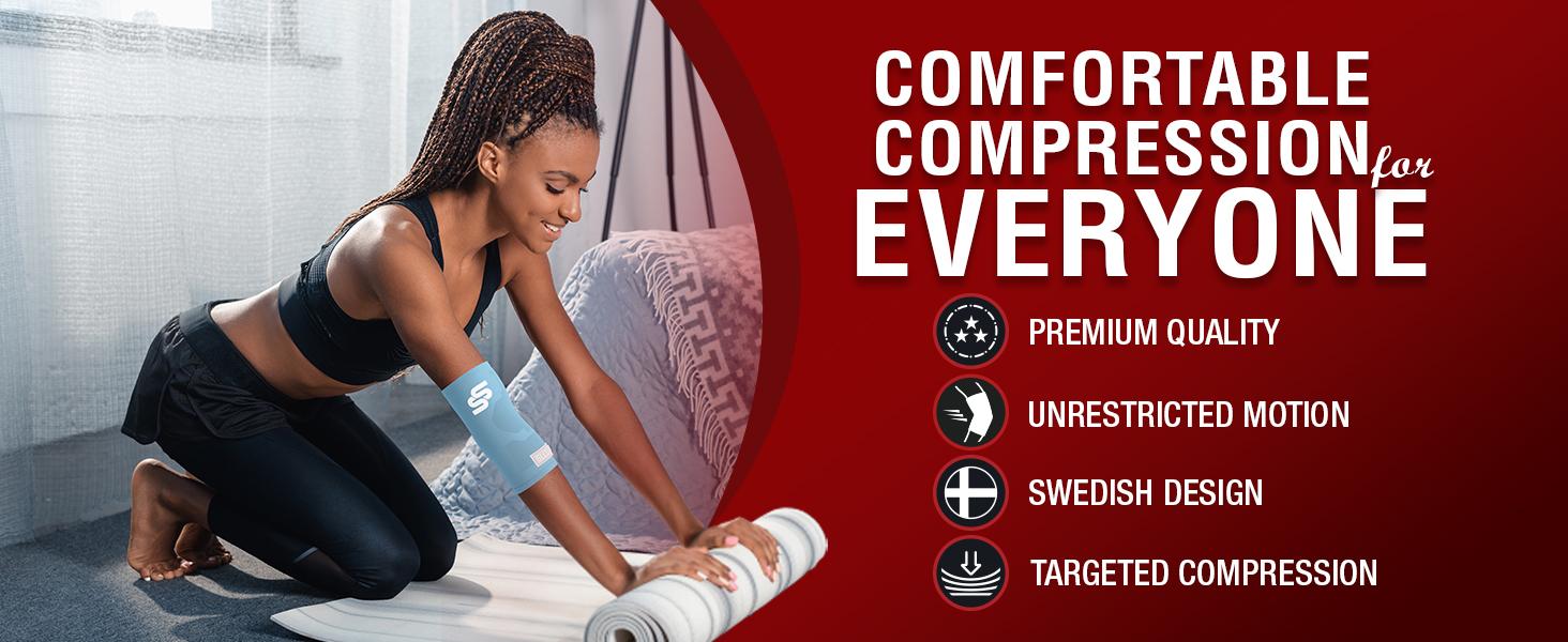 Elbow Sleeve for Pain Relief | Compression Support for Tendonitis, Sports & Everyday Movement