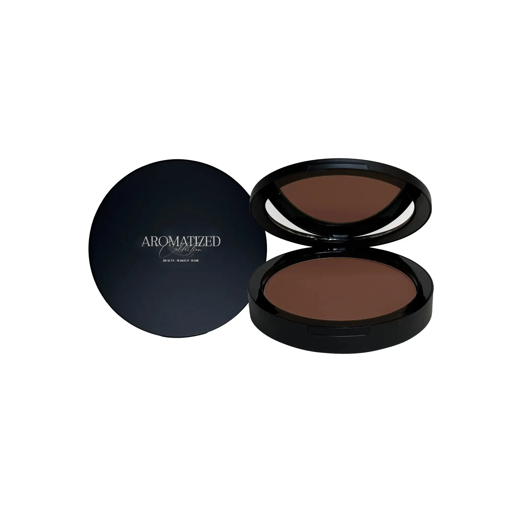 Aromatized Collection Dual Blend Powder Foundation Fig - Adjustable Coverage Matte Finish for All Skin Types 0.56 oz