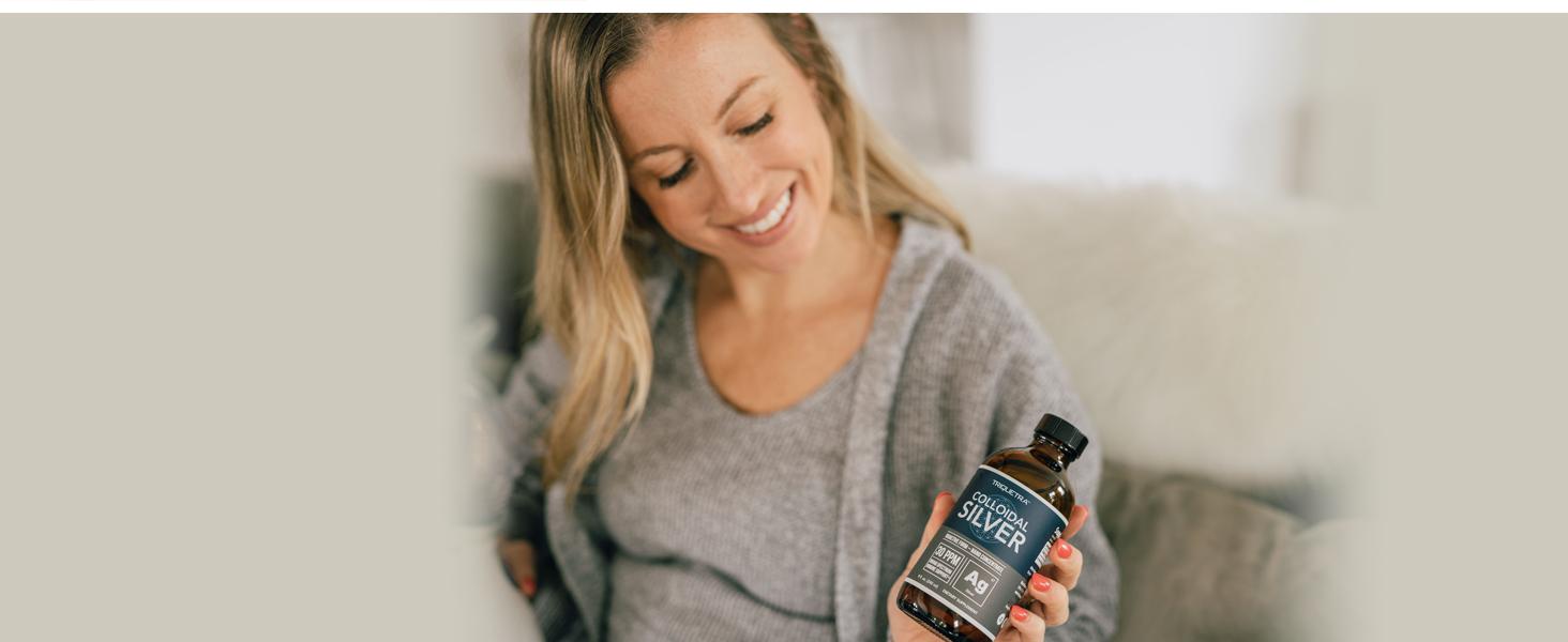 Colloidal Silver Liquid Supplement - 99.99% Pure, 30 PPM Concentration, Immune Support - Vegan, GMO-Free, Allergen-Free - Glass Bottle