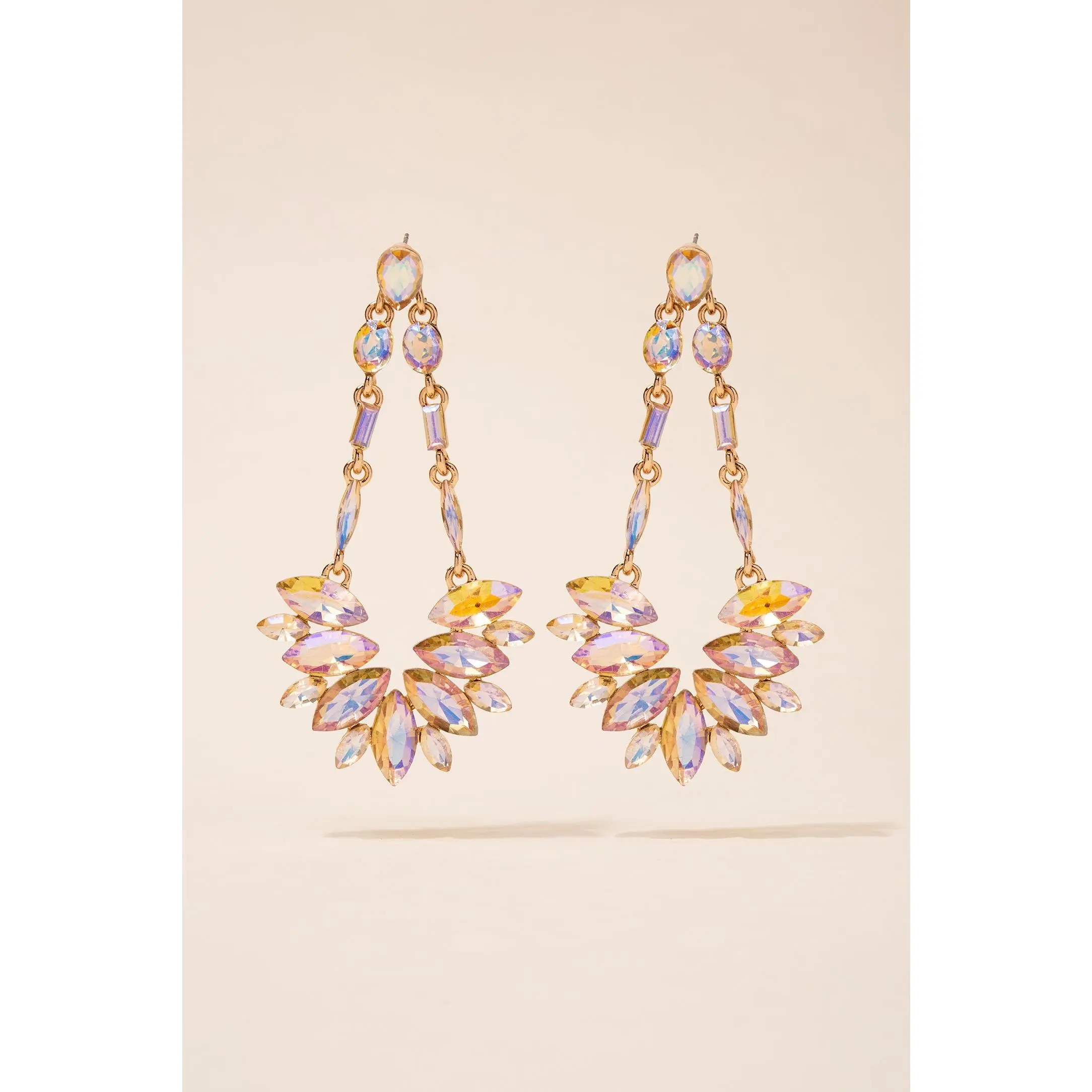 Rio Teardrop Rhinestone Earrings