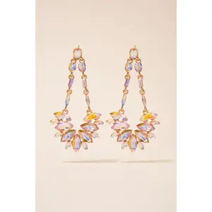 Rio Teardrop Rhinestone Earrings