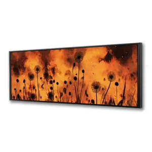 Pictorem C1FC2060LM6Y27 20 x 60 in. Ablaze - Yellow Framed Canvas Wall Art for Stunning Home Decor