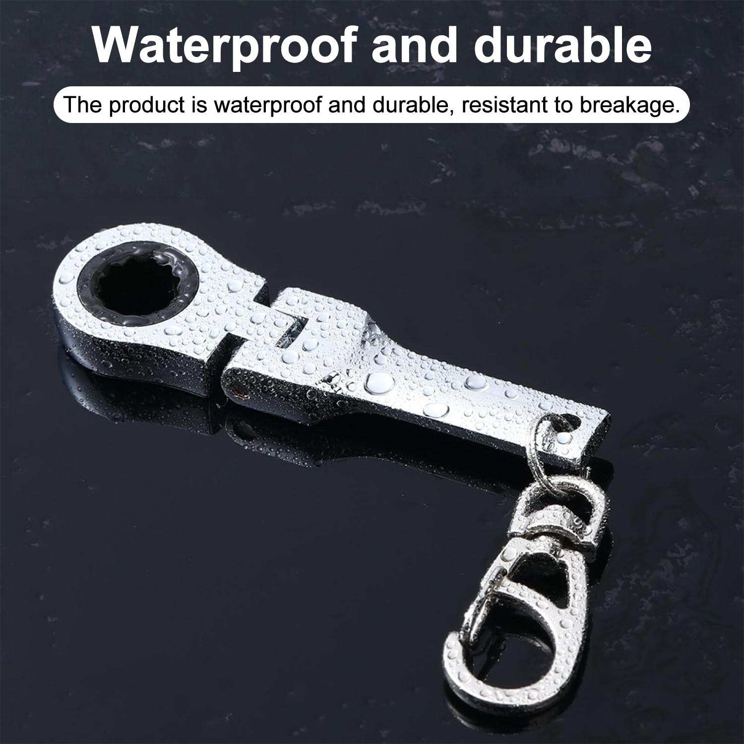 PUKEGM 10mm Ratchet Wrench Keychain Flex Head 72-Tooth Mechanic Gift (Neo Chrome Plating) PUKEGM 10mm Ratchet Wrench Keychain Flex Head 72-Tooth Mechanic Gift (Neo Chrome Plating)