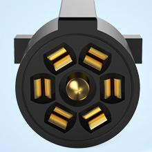 Nilight Heavy Duty 7 Way Inline Trailer Plug 8 Feet Connector Cable 7Pin RV Round Extension Wiring Harness Weatherproof Junction Box for RV Towing Car Wired Jack Lighting