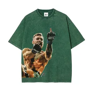The infamous Conor McGregor retro wash T-shirt—the UFC Pound For Pound graphic tee, a retro style perfect for MMA fans, and the perfect streetwear gift.