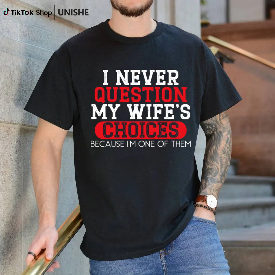 Married Couples' Lighthearted Anniversary Sports T-Shirt - Shortleeve, Round Neck, Casual Streetwear Menswear, Cozy Family Fit, Shortsleeve, Top