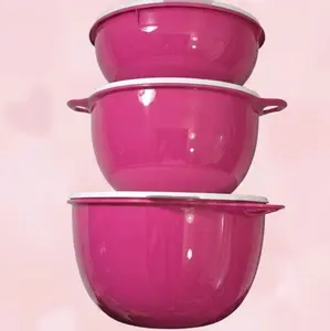 set of fuchsia bowls (3)