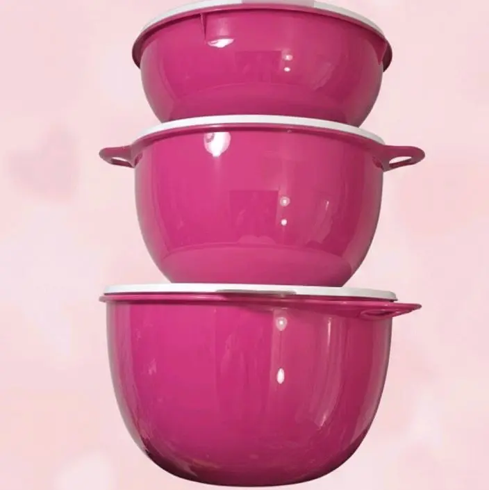 set of fuchsia bowls (3)