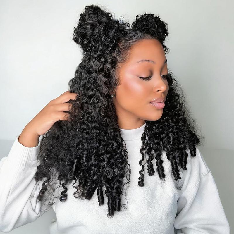 Pizazz Hair Burmese Curly Wig 13x6 HD Lace Front Wigs 100% Human Hair Pre- Everything Glueless Wig Human Hair With Drawstring Beginner Friendly