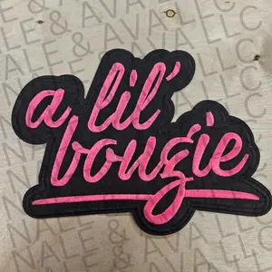 A Lil Bougie Hot Pink Embroidered Patch