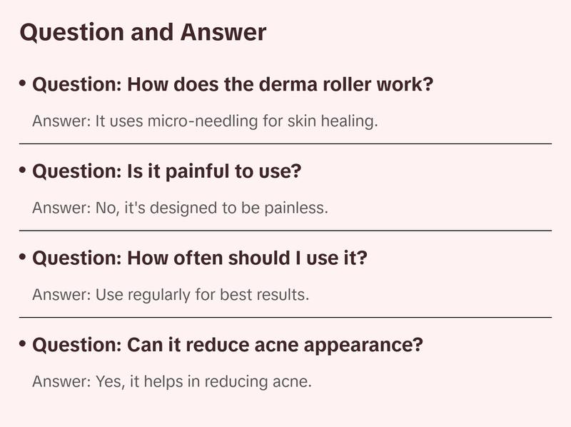 [BEAUTY BY EARTH] Microneedle Roller for Skincare - Acne-Free, Comfortable Design, Ideal for Daily Use