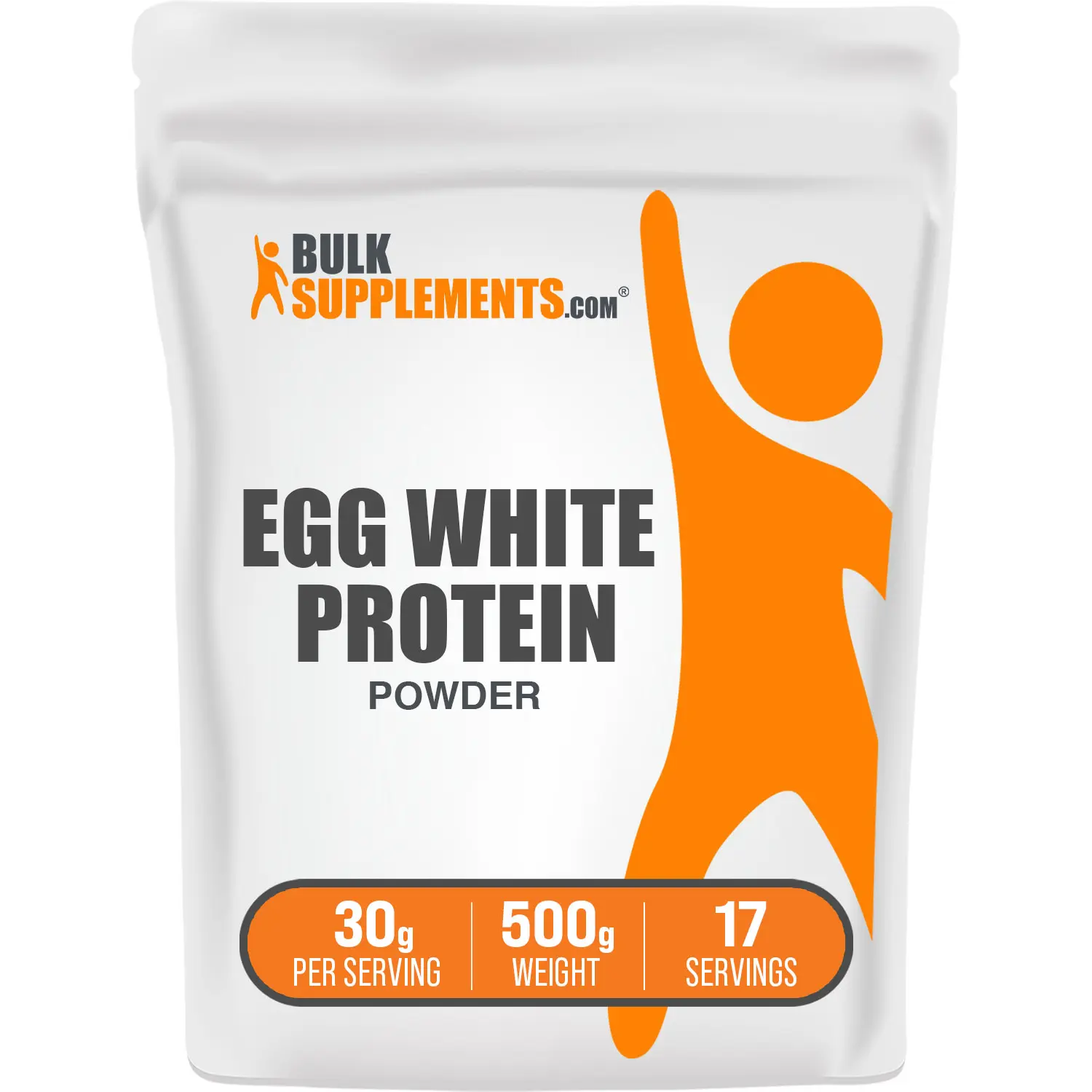 BulkSupplements Egg White Protein Powder - Sugar-Free, Gluten-Free, Naturally Derived Dietary Lean Protein for Adults' Fitness & Muscle Support - Amino Acid-Rich, Easily Digestible - 500g, 30g per Serving