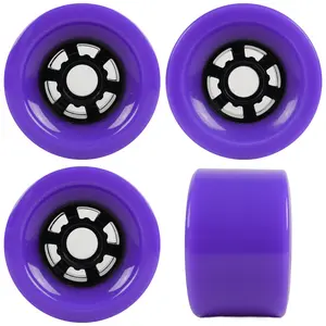 Longboard Wheels 90mm x 52mm 78A Purple 4-Pack