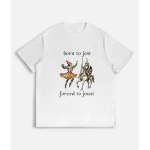 Born to Jest Forced to Joust Shirt. Funny Meme Tee. Medieval Middle Ages. T-shirt Tshirt Tees T.  Gamer Gaming Fantasy