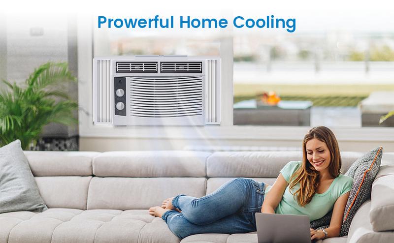 GARVEE 5000 BTU AC Unit, Window Unit with Reusable Filter & Controls
