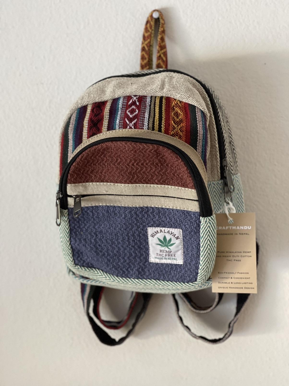 Mini himalayan pure Hemp+cotton backpack THC Free