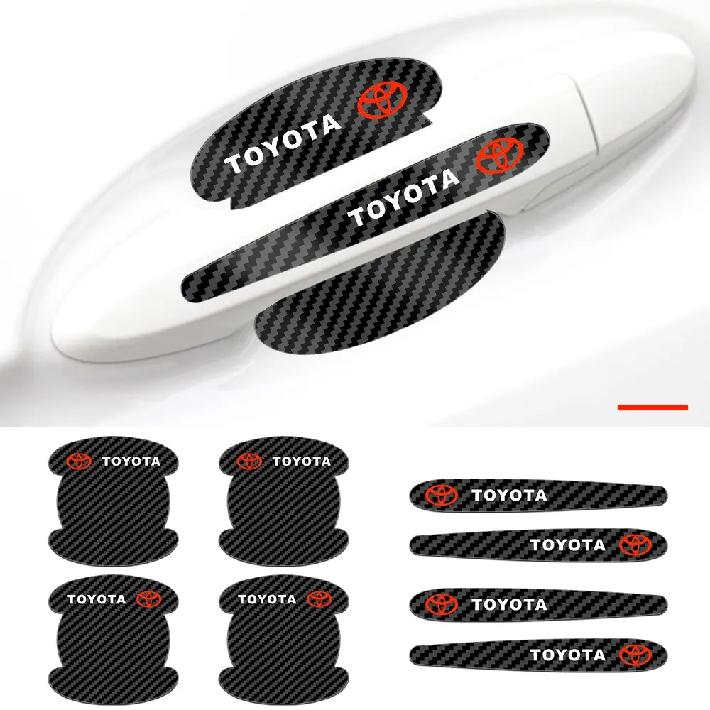 Toyota Car Scratch Protection Set, Door Bowl & Handle Stickers, Anti-Scratch Waterproof Decals, Easy Install, Fits Corolla, Camry, Rav4, Highlander