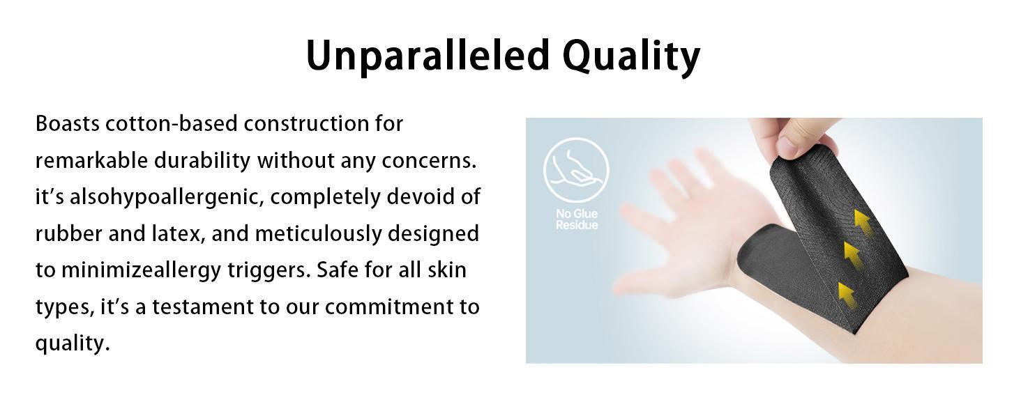 Dimora Kinesiology Tape 4 Rolls - Elastic Cotton Athletic Tape, 16.4 ft, 80 Pre-cut Tapes, Premium Tape for Muscle Pain Relief and Joint Support Mouth Tape Sport Mouth