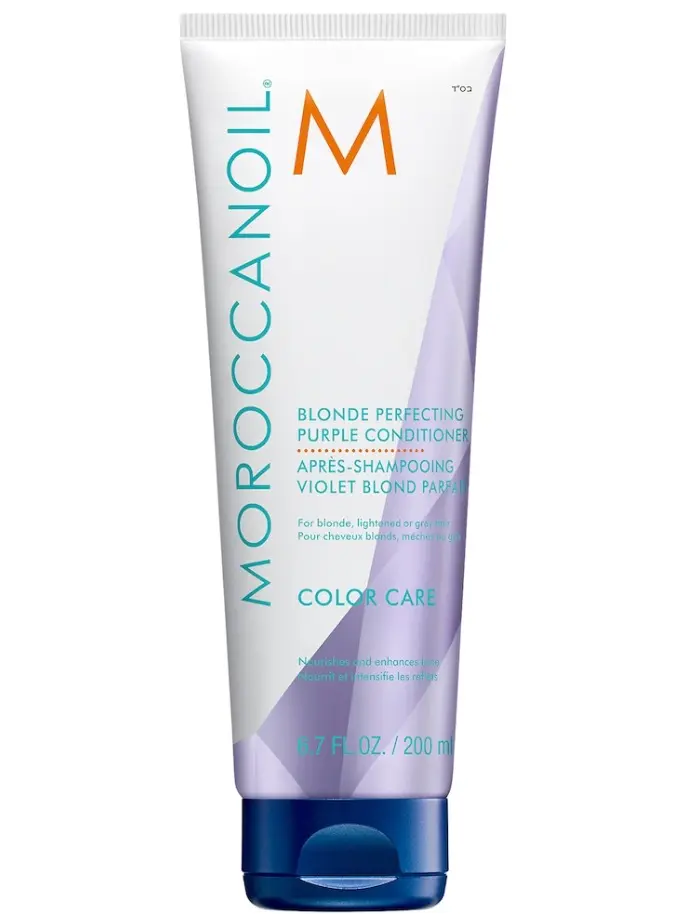 Moroccanoil Blonde Perfecting Purple Conditioner with ArganID Technology & Amino Acid Blend for Enhanced Tone and Shine 6.7 fl oz