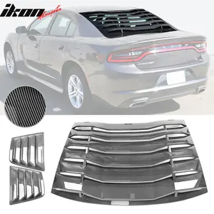 Side & Rear Window Louver Cover for Dodge Charger 2011-2023 V2 Carbon Fiber Print