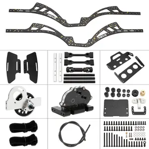 MEUS RACING Gold Rush V2 Carbon Fiber LCG Chassis Kit for Axial SCX10 SCX10 II Capra 1.9 UTB and Other DIY Builds 1/10 RC Crawler Upgardes Parts