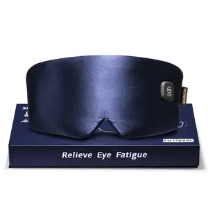Silk Cordless Heated Eye Sleep Mask for Dry Eyes, Stye, MGD, Eye Fatigue, Electric Warm Compress Eye Pad Covers,Eye Relief Presents for Women,Men,Blackout, Travel, Washable, Rechargeable, Pink