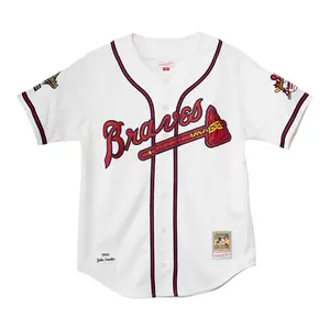 Mitchell & Ness Atlanta Braves John Smoltz 1995 World Series Patch Baseball Jersey White Multi