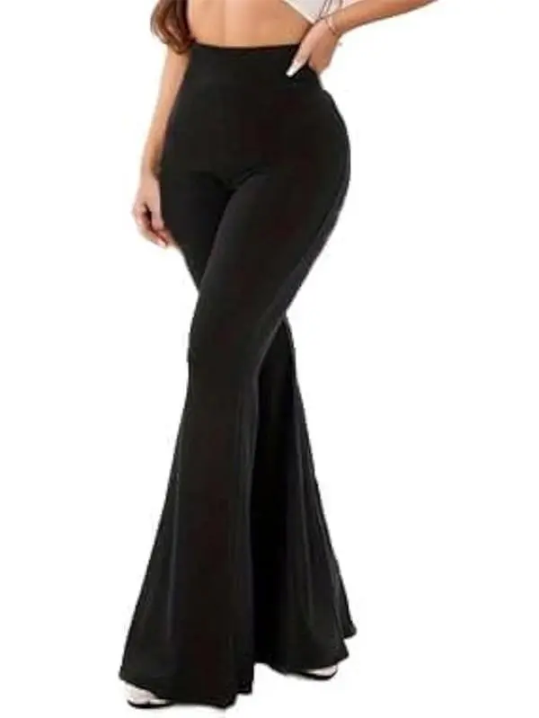 Plus Size High-Waisted Flared Bell-Bottom Pants with Wide Leg & Curvy Fit for Women's High-Rise Tummy Control & Stretchy Fabric - Womenswear - TikTok Shop Plus Size High-Waisted Flared Bell-Bottom Pants with Wide Leg & Curvy Fit for Women's High-Rise Tummy Control & Stretchy Fabric - Womenswear - TikTok Shop