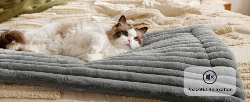 Bedsure Self Warming Pet Bed-Small Self Heating pet Crate Pad, No Electricity, Thermal Extra Warm Mat Indoor & Outdoor, Non-Slip & Washable Noiseless Animal, TikTokShopBlackFriday Choice, Foot Warmer, Warming Pad, Desk Foot Warmer