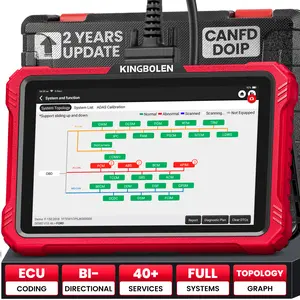 KINGBOLEN K10 Elite Bidirectional Car Scanner Full Systems Diagnostic Tool with FCA AutoAuth, 10" Screen,40+ Reset, ECU Coding,  CAN-FD&DoIP
