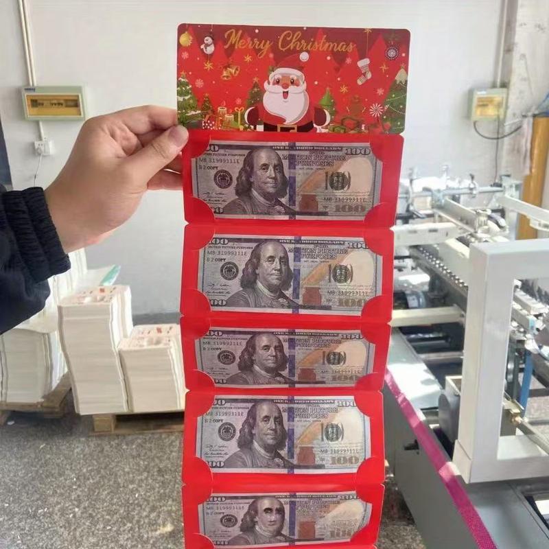 Christmas Santa Dollar Folding Red Envelopes Gold Stamping Gift Pack with Ribbon 6 Slot DIY Holiday Cash Envelopes for Party and Festive Decorations Car Rat Squirrel Repellent Spray