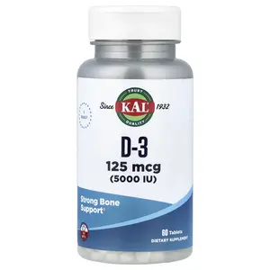 KAL D-3 , 125 mcg (5,000 IU), 60 Tablets