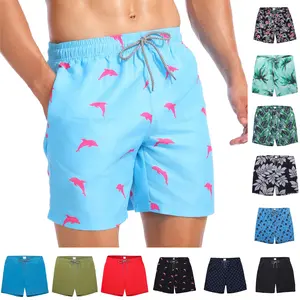 Mens Swim Trunks with Compression Liner 7" Stretch Beach Shorts Quick Dry with Pockets No-Chafing Board Shorts Swimming Activewear