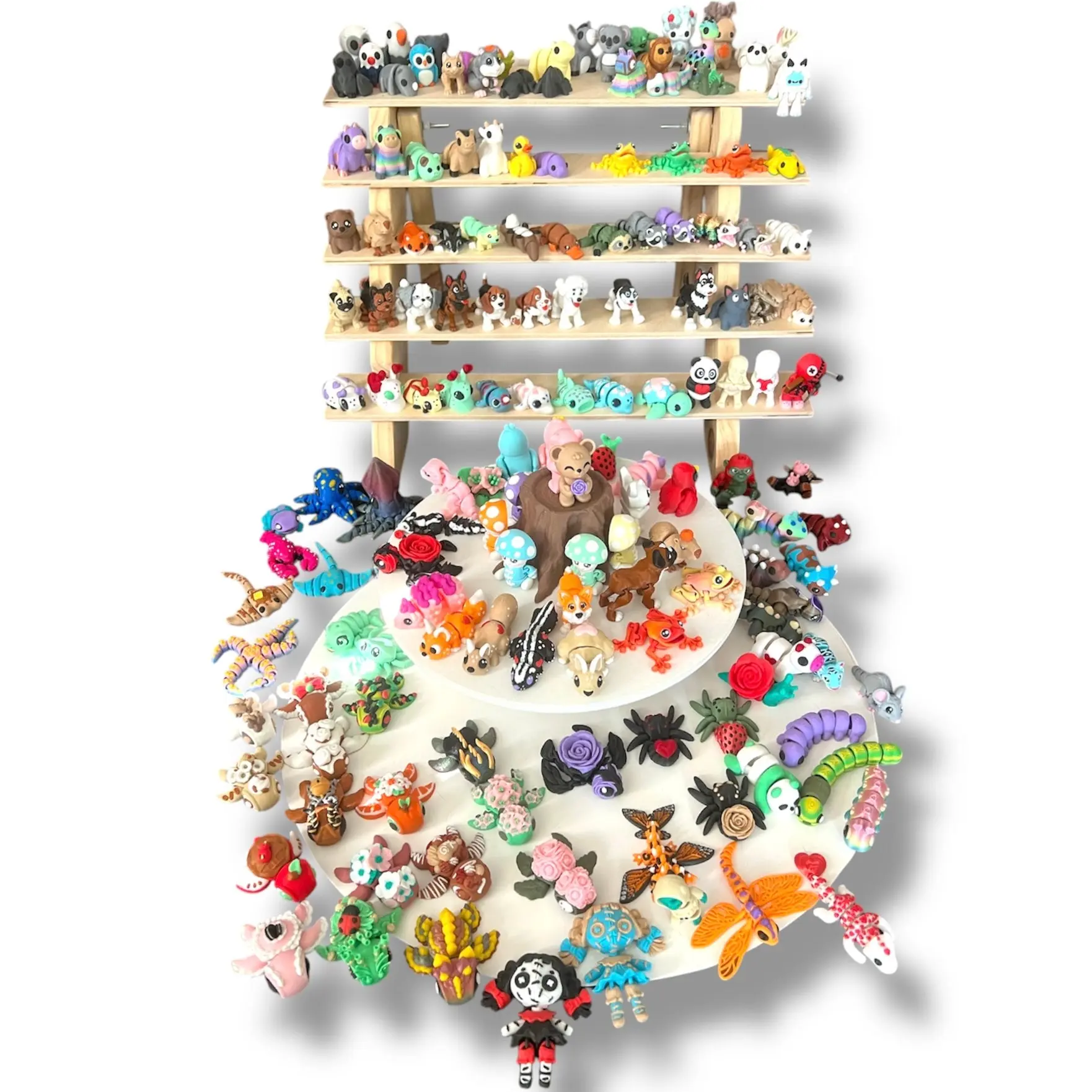 15 Pack of Pocket Pals Mini 3D Printed Articulated Figurines Adorable Compact Playable Art for Shelves & Desks Safe Material Gift Idea - Decor