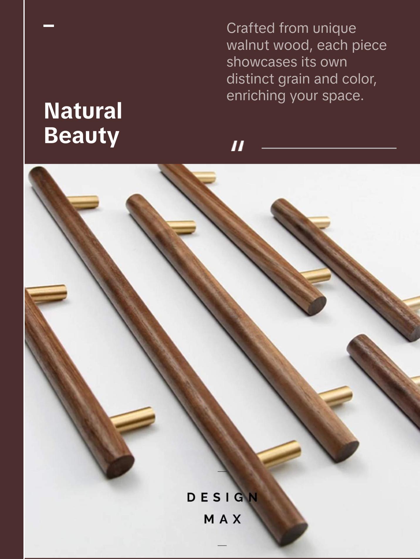 Premium Walnut and Solid Brass Hardware