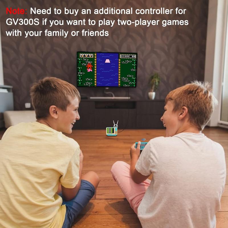 GV300S Retro Games Console with 308 Classic FC Games 3.0" TFT Screen Handheld Controller TV Support Rechargeable Battery Ideal Gift for Kids Adults built-in classic game