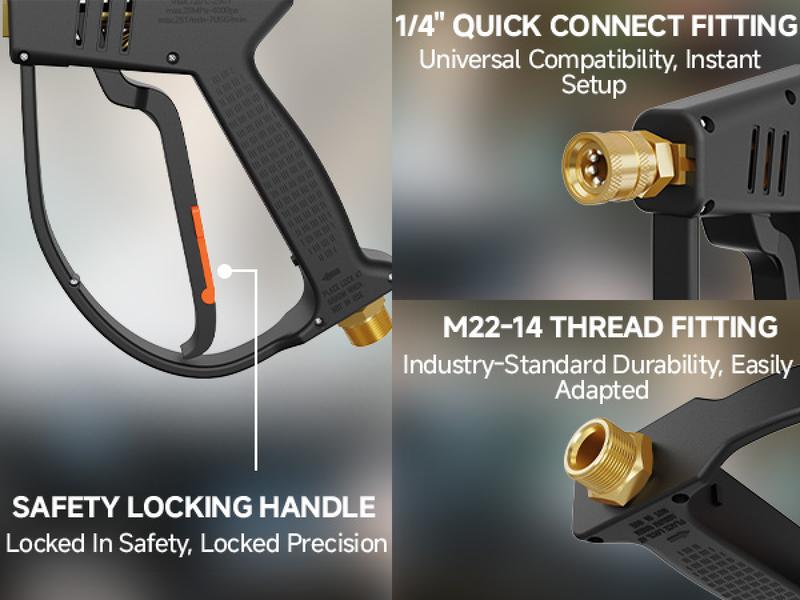Giraffe Tools High Pressure Washer Short Gun for High Pressure Foam Cannon Car Wash