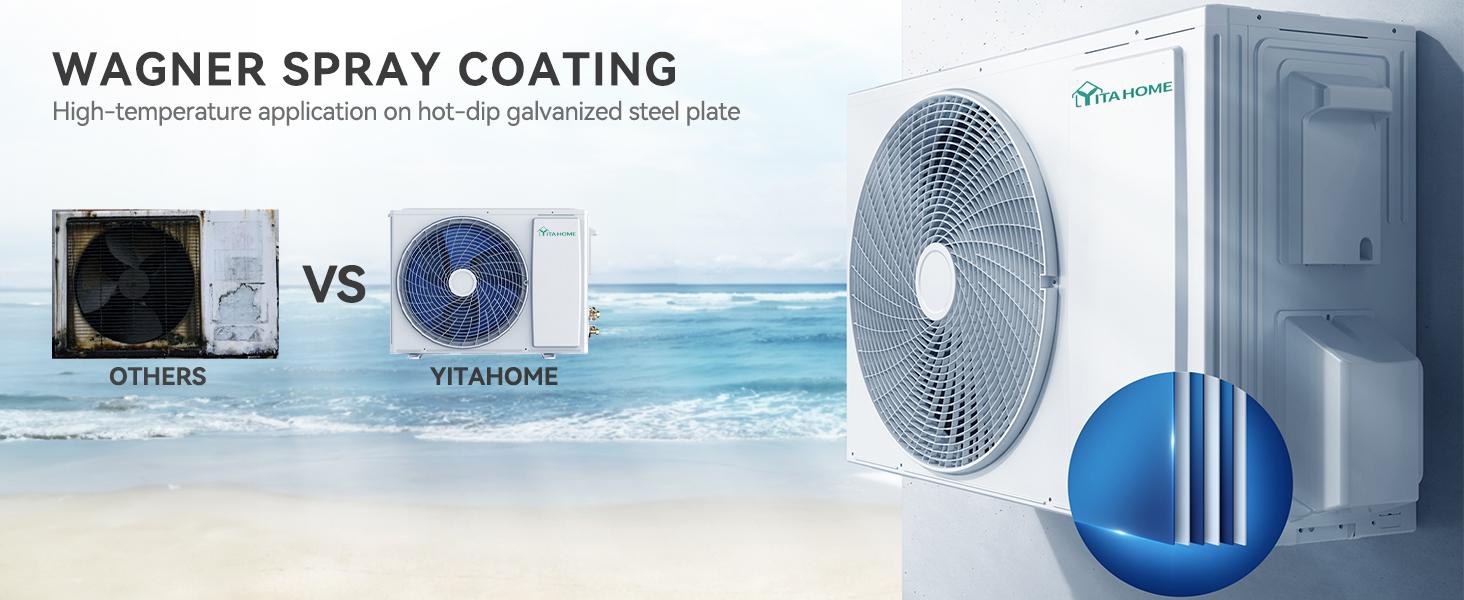 YITAHOME 9000/12000/18000/24000 BTU Mini Split Air Conditioner Heat Pump System（two package）Wifi Enabled, Compatible with Alexa, Complete Installation Kit, Energy Efficient Cooling & Heating